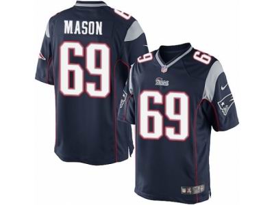 Youth Nike New England Patriots #69 Shaq Mason game blue Jersey