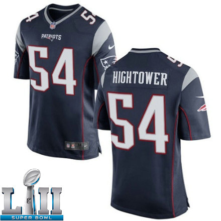 Youth Nike New England Patriots Super Bowl LII 54 Donta Hightower Game Navy Blue Team Color NFL Jersey