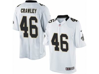 Youth Nike New Orleans Saints #46 Ken Crawley Limited White NFL Jersey