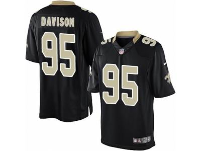 Youth Nike New Orleans Saints #95 Tyeler Davison Limited Black Jersey