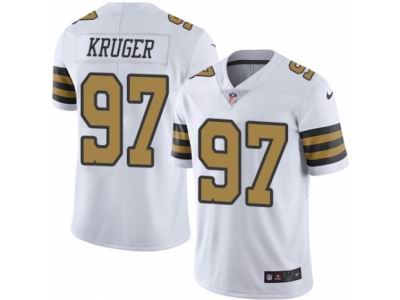 Youth Nike New Orleans Saints #97 Paul Kruger Limited White Rush NFL Jersey