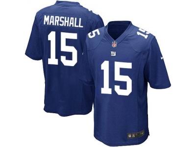Youth Nike New York Giants #15 Brandon Marshall blue game Jersey
