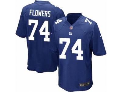 Youth Nike New York Giants #74 Ereck Flowers Game Royal Blue Jersey