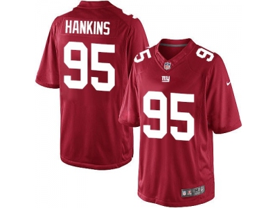 Youth Nike New York Giants #95 Johnathan Hankins game Red Jersey