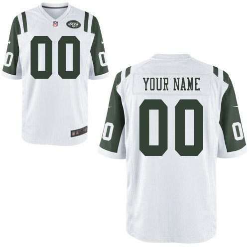 Youth Nike New York Jets Customized Game White Jersey