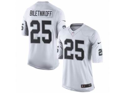 Youth Nike Oakland Raiders #25 Fred Biletnikoff Limited White NFL Jersey