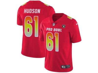 Youth Nike Oakland Raiders #61 Rodney Hudson Red Limited AFC 2018 Pro Bowl Jersey