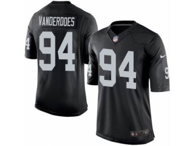 Youth Nike Oakland Raiders #94 Eddie Vanderdoes Limited Black Jersey