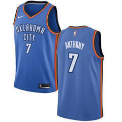 Youth Nike Oklahoma City Thunder #7 Carmelo Anthony Blue NBA Swingman Jersey