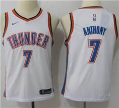 Youth Nike Oklahoma City Thunder #7 Carmelo Anthony White NBA Swingman Jersey