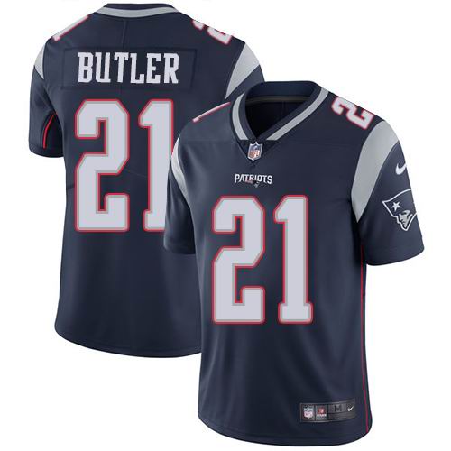 Youth Nike Patriots #21 Malcolm Butler Navy Blue Team Color  Vapor Untouchable Limited Jersey