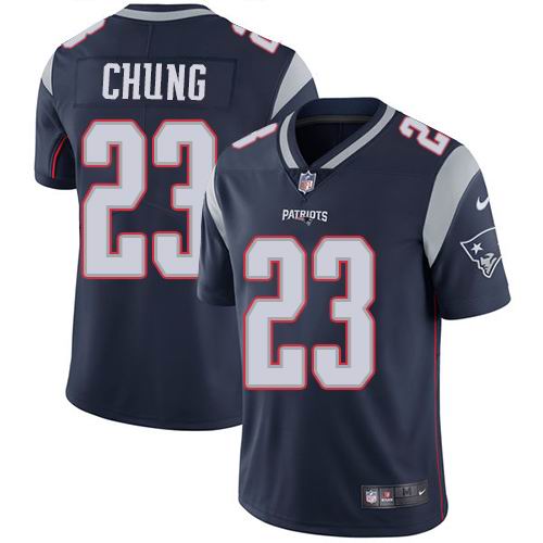 Youth Nike Patriots #23 Patrick Chung Navy Blue Team Color  Vapor Untouchable Limited Jersey