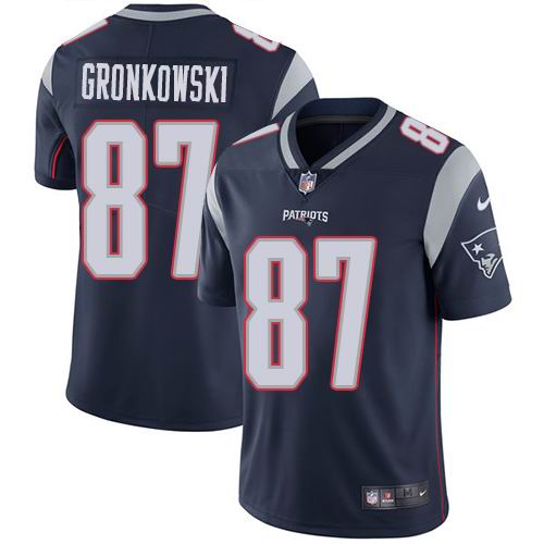 Youth Nike Patriots #87 Rob Gronkowski Navy Blue Team Color  Vapor Untouchable Limited Jersey