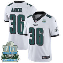 Youth Nike Philadelphia Eagles #36 Jay Ajayi White Super Bowl LII Champions Stitched NFL Vapor Untouchable Limited Jersey