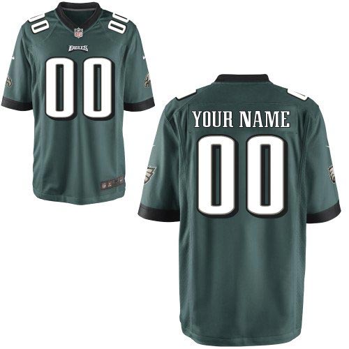 Youth Nike Philadelphia Eagles Customized Game Team Color Green Jersey