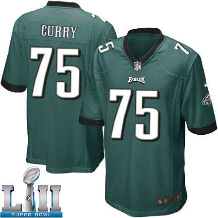 Youth Nike Philadelphia Eagles Super Bowl LII 75 Vinny Curry Midnight Green Team Color NFL Jersey