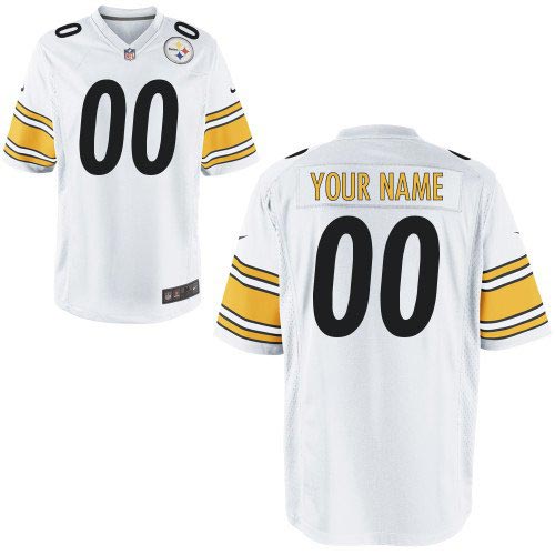 Youth Nike Pittsburgh Steelers Customized Game White Jersey