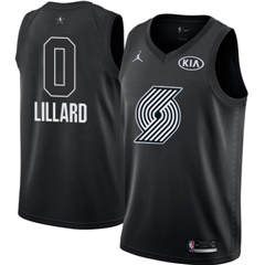 Youth Nike Portland Trail Blazers #0 Damian Lillard Black NBA Jordan Swingman 2018 All-Star Game Jersey
