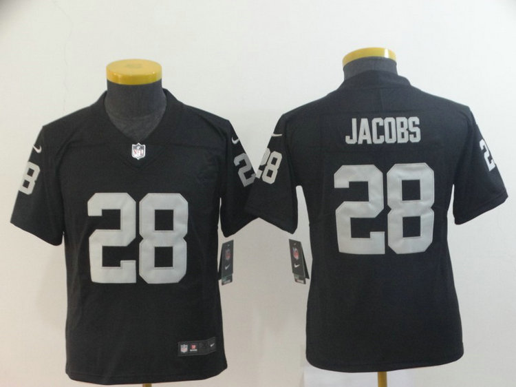 Youth Nike Raiders 28 Josh Jacobs Black Youth Vapor Untouchable Limited Jersey