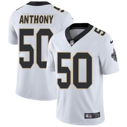 Youth Nike Saints #50 Stephone Anthony White  Vapor Untouchable Limited Jersey