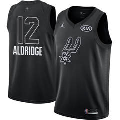 Youth Nike San Antonio Spurs #12 LaMarcus Aldridge Black NBA Jordan Swingman 2018 All-Star Game Jersey