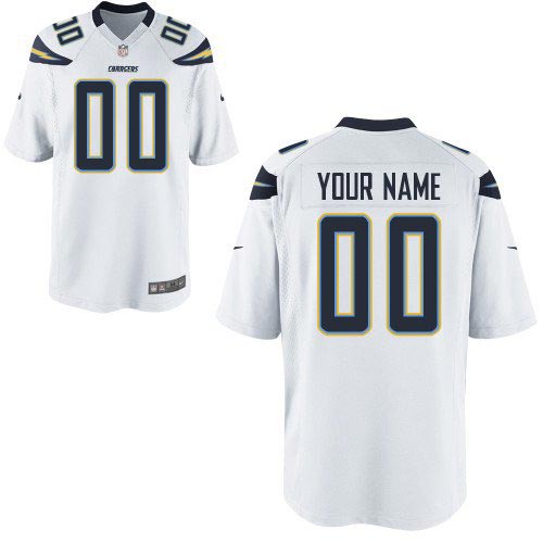 Youth Nike San Diego Chargers Customized Game White Jersey