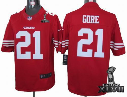 Youth Nike San Francisco 49ers #21 Frank Gore red limited 2013 Super Bowl XLVII Jersey