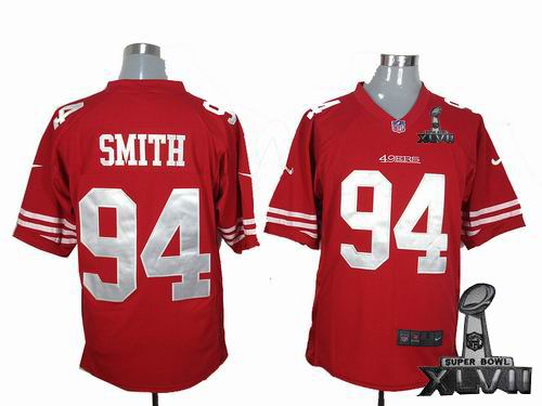 Youth Nike San Francisco 49ers #94 Justin Smith game 2013 Super Bowl XLVII Jersey