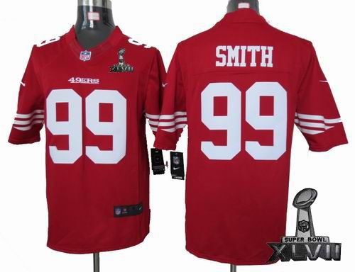 Youth Nike San Francisco 49ers #99 Aldon Smith red limited 2013 Super Bowl XLVII Jersey