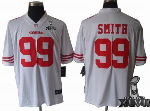 Youth Nike San Francisco 49ers #99 Aldon Smith white game 2013 Super Bowl XLVII Jersey