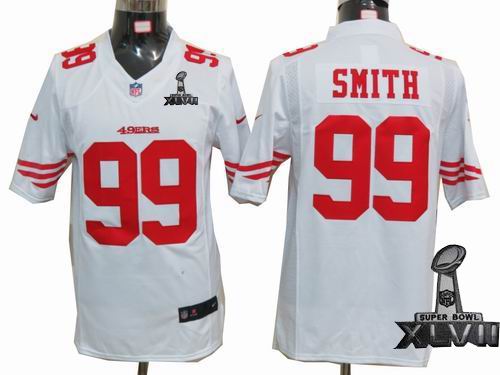 Youth Nike San Francisco 49ers #99 Aldon Smith white limited 2013 Super Bowl XLVII Jersey