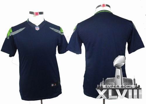 Youth Nike Seattle Seahawks blank Team Color limited 2014 Super bowl XLVIII(GYM) Jersey