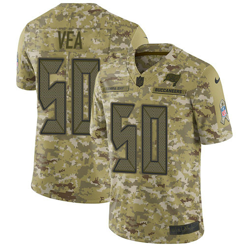 Youth Nike Tampa Bay Buccaneers #50 Vita Vea Camo Stitched NFL Limited 2018 Salute to Service Jersey