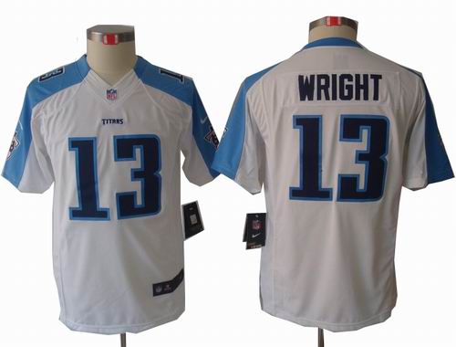 Youth Nike Tennessee Titans 13 Kendall Wright White limited Jerseys