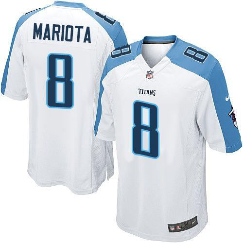 Youth Nike Tennessee Titans 8 Marcus Mariota White NFL Elite Jersey