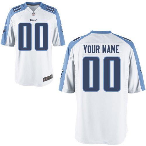 Youth Nike Tennessee Titans Customized Game White Jersey