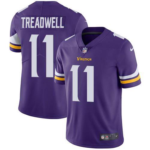 Youth Nike Vikings #11 Laquon Treadwell Purple Team Color  Vapor Untouchable Limited Jersey
