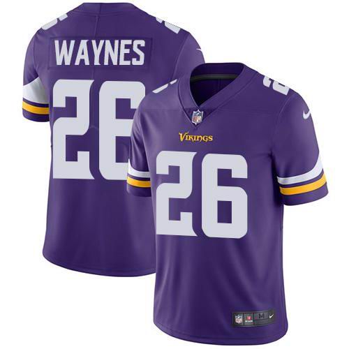 Youth Nike Vikings #26 Trae Waynes Purple Team Color  Vapor Untouchable Limited Jersey