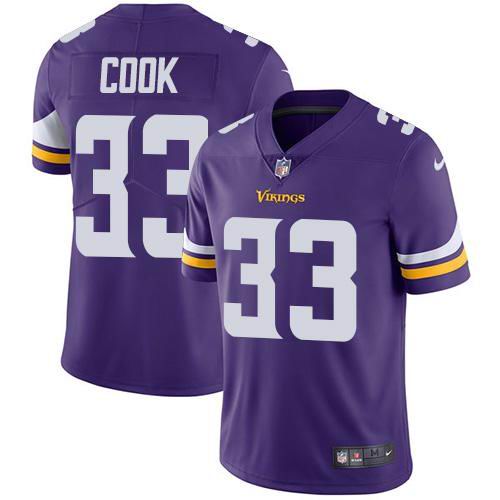 Youth Nike Vikings #33 Dalvin Cook Purple Team Color  Vapor Untouchable Limited Jersey