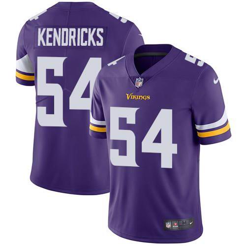 Youth Nike Vikings #54 Eric Kendricks Purple Team Color  Vapor Untouchable Limited Jersey