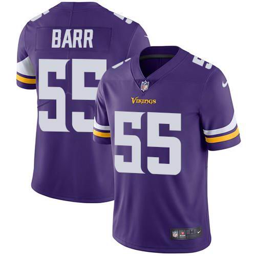 Youth Nike Vikings #55 Anthony Barr Purple Team Color  Vapor Untouchable Limited Jersey
