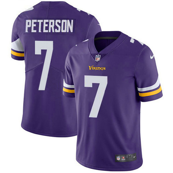 Youth Nike Vikings #7 Patrick Peterson Purple Team Color Youth Stitched NFL Vapor Untouchable Limited Jersey
