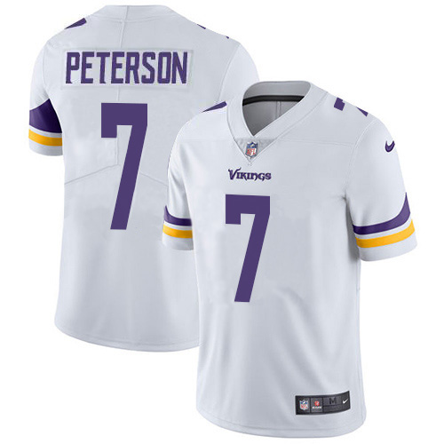 Youth Nike Vikings #7 Patrick Peterson White Youth Stitched NFL Vapor Untouchable Limited Jersey