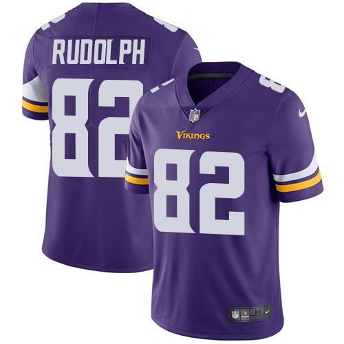 Youth Nike Vikings #82 Kyle Rudolph Purple Team Color  Vapor Untouchable Limited Jersey