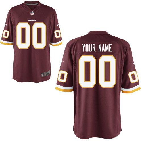 Youth Nike Washington Redskins Customized Game Team Color Red Jersey