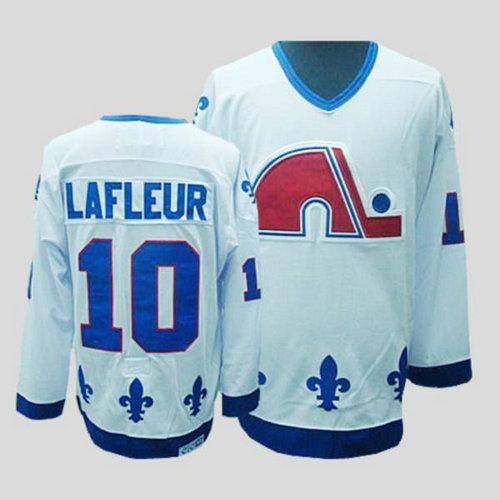 Youth Nordiques #10 Guy Lafleur Stitched CCM Throwback white NHL Jersey