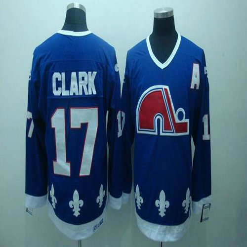 Youth Nordiques #17 Wendel Clark Stitched CCM Throwback blue NHL Jersey