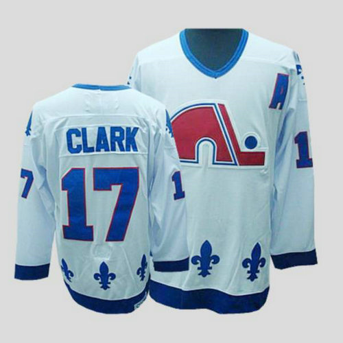 Youth Nordiques #17 Wendel Clark Stitched CCM Throwback white NHL Jersey