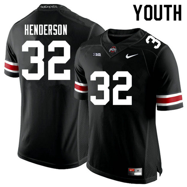 Youth Ohio State Buckeyes #32 TreVeyon Henderson Black Jersey