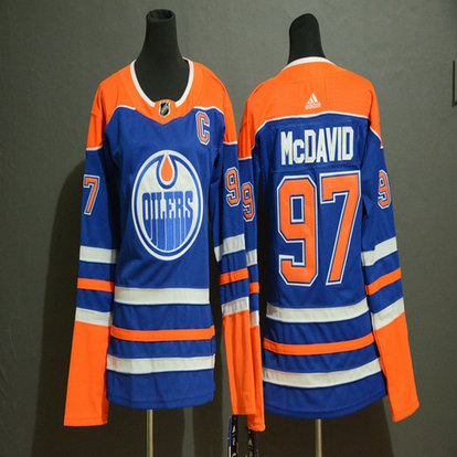 Youth Oilers 97 Connor McDavid Royal Youth Adidas Jersey